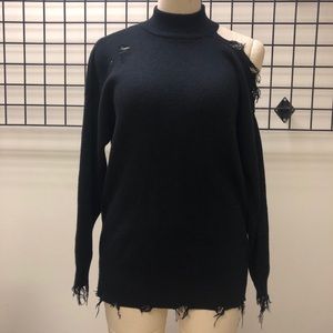 Forever 21 Distressed Sweater Tunic Top